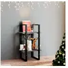 Image de Bibliothèque à 2 niveaux Gris 40x30x70 cm Bois de pin massif