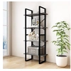 Image de Bibliothèque à 4 niveaux Gris 60x30x140 cm Bois de pin massif806444