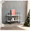 Image de Bibliothèque à 2 niveaux blanc 100x30x70 cm bois d'ingénierie806467
