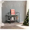 Image de Bibliothèque à 2 niveaux gris béton 100x30x70cm bois ingénierie806471