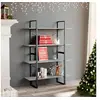 Image de Bibliothèque à 4 niveaux gris béton bois d ingénierie