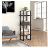 Image de Bibliothèque à 3 niveaux gris 40x30x105 cm bois d ingénierie