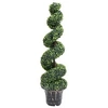 Image de Kunstplant met pot buxus spiraal 117 cm groen336504