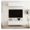 Image de Meubles TV 4 pcs Blanc 60x30x30 cm Aggloméré