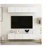 Image de Meubles TV 4 pcs Blanc 80x30x30 cm Bois d ingénierie