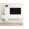 Image de Ensemble de Meubles TV 5 pcs, Ensemble d'Armoires de Télévision avec Rangement, Meubles Télé de Salon, Blanc Bois d'Ingénierie 3078653