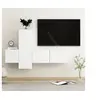 Image de Ensemble de meubles TV 3 pcs Blanc Bois d ingénierie