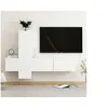 Image de Ensemble de meubles TV 3 pcs Blanc Bois d ingénierie