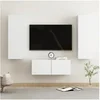 Image de Ensemble de meubles TV 3 pcs Blanc Bois d ingénierie