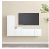 Image de Ensemble de meubles TV 3 pcs Blanc Bois d ingénierie
