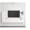 Image de Ensemble de meubles TV 3 pcs Blanc Bois d ingénierie