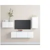 Image de Ensemble de meubles TV 4 pcs Blanc Bois d'ingénierie3078677