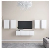Image de Ensemble de Meubles TV 6 pcs, Ensemble d'Armoires de Télévision avec Rangement, Meubles Télé de Salon, Blanc Bois d'Ingénierie 3078679