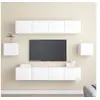Image de Ensemble de meubles TV 6 pcs Blanc Bois d ingénierie