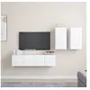 Image de Ensemble de Meubles TV 4 pcs, Ensemble d'Armoires de Télévision avec Rangement, Meubles Télé de Salon, Blanc Bois d'Ingénierie 3078685