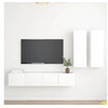 Image de 4-delige Tv-meubelset bewerkt hout wit3078686