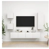 Image de Ensemble de meubles TV 5 pcs Blanc Bois d ingénierie