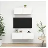 Image de Ensemble de meubles TV 2 pcs Blanc Bois d ingénierie