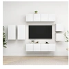 Image de Ensemble de Meubles TV 8 pcs, Ensemble d'Armoires de Télévision avec Rangement, Meubles Télé de Salon, Blanc Bois d'Ingénierie 3078704
