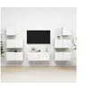 Image de Ensemble de Meubles TV 7 pcs, Ensemble d'Armoires de Télévision avec Rangement, Meubles Télé de Salon, Blanc Bois d'Ingénierie 3078712