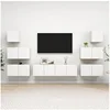 Image de Ensemble de meubles TV 8 pcs Blanc Bois d'ingénierie3078714