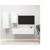 Image de Ensemble de meubles TV 4 pcs Blanc Bois d ingénierie