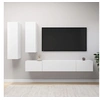 Image de 4-delige Tv-meubelset bewerkt hout wit3078733