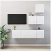 Image de Ensemble de meubles TV 4 pcs Blanc Bois d'ingénierie3078734