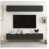 Image de Meubles TV 4 pcs Noir 100x30x30 cm Bois d ingénierie
