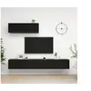 Image de Meubles TV 3 pcs Noir Bois d ingénierie