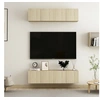 Image de Meubles TV 4 pcs Chêne sonoma 60x30x30 cm Bois d ingénierie