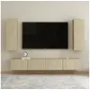 Image de Ensemble de meubles TV 4 pcs Chêne sonoma Bois d ingénierie