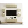 Image de Ensemble de Meubles TV 8 pcs, Ensemble d'Armoires de Télévision avec Rangement, Meubles Télé de Salon, Chêne Sonoma Bois d'Ingénierie