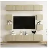 Image de Ensemble de Meubles TV 8 pcs, Ensemble d'Armoires de Télévision avec Rangement, Meubles Télé de Salon, Chêne Sonoma Bois d'Ingénierie