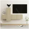 Image de Ensemble de meubles TV 3 pcs Chêne sonoma Bois d ingénierie