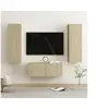 Image de Ensemble de meubles TV 3 pcs Chêne sonoma Bois d ingénierie