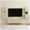 Image de Ensemble de meubles TV 6 pcs Chêne sonoma Bois d ingénierie