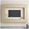 Image de Ensemble de meubles TV 8 pcs Chêne sonoma Bois d ingénierie