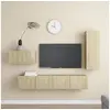 Image de 4-delige Tv-meubelset spaanplaat sonoma eikenkleurig3078993