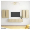 Image de Ensemble de meuble TV 6 pcs Chêne sonoma Bois d ingénierie