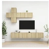 Image de Ensemble de Meubles TV 7 pcs, Ensemble d'Armoires de Télévision avec Rangement, Meubles Télé de Salon, Chêne Sonoma Bois d'Ingénierie