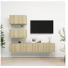 Image de Ensemble de meubles TV 4 pcs Chêne sonoma Bois d ingénierie