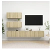 Image de Ensemble de meuble TV 4 pcs Chêne sonoma Bois d ingénierie