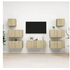 Image de Ensemble de meuble TV 7 pcs Chêne sonoma Bois d ingénierie