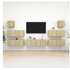Image de Ensemble de meuble TV 7 pcs Chêne sonoma Bois d ingénierie