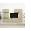 Image de Ensemble de meuble TV 6 pcs Chêne sonoma Bois d ingénierie