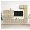 Image de Ensemble de meuble TV 7 pcs Chêne sonoma Bois d ingénierie