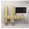 Image de Ensemble de meubles TV 7 pcs Chêne sonoma Bois d ingénierie