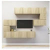 Image de Ensemble de meubles TV 8 pcs Chêne sonoma Bois d ingénierie