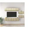 Image de Meubles TV 8 pcs Chï¿½ne sonoma Bois d'ingï¿½nierie3079042